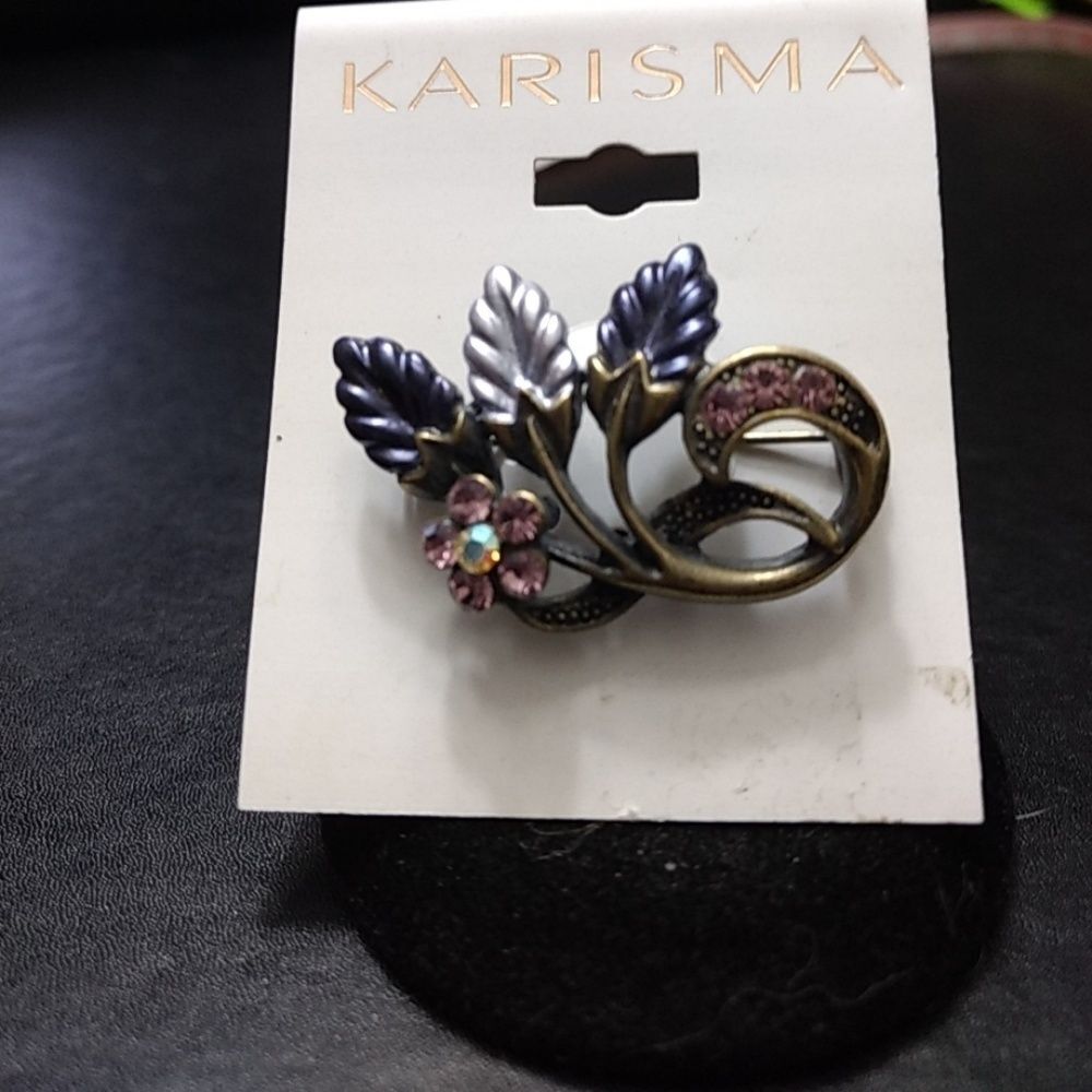 Karisma bronze tone brooch